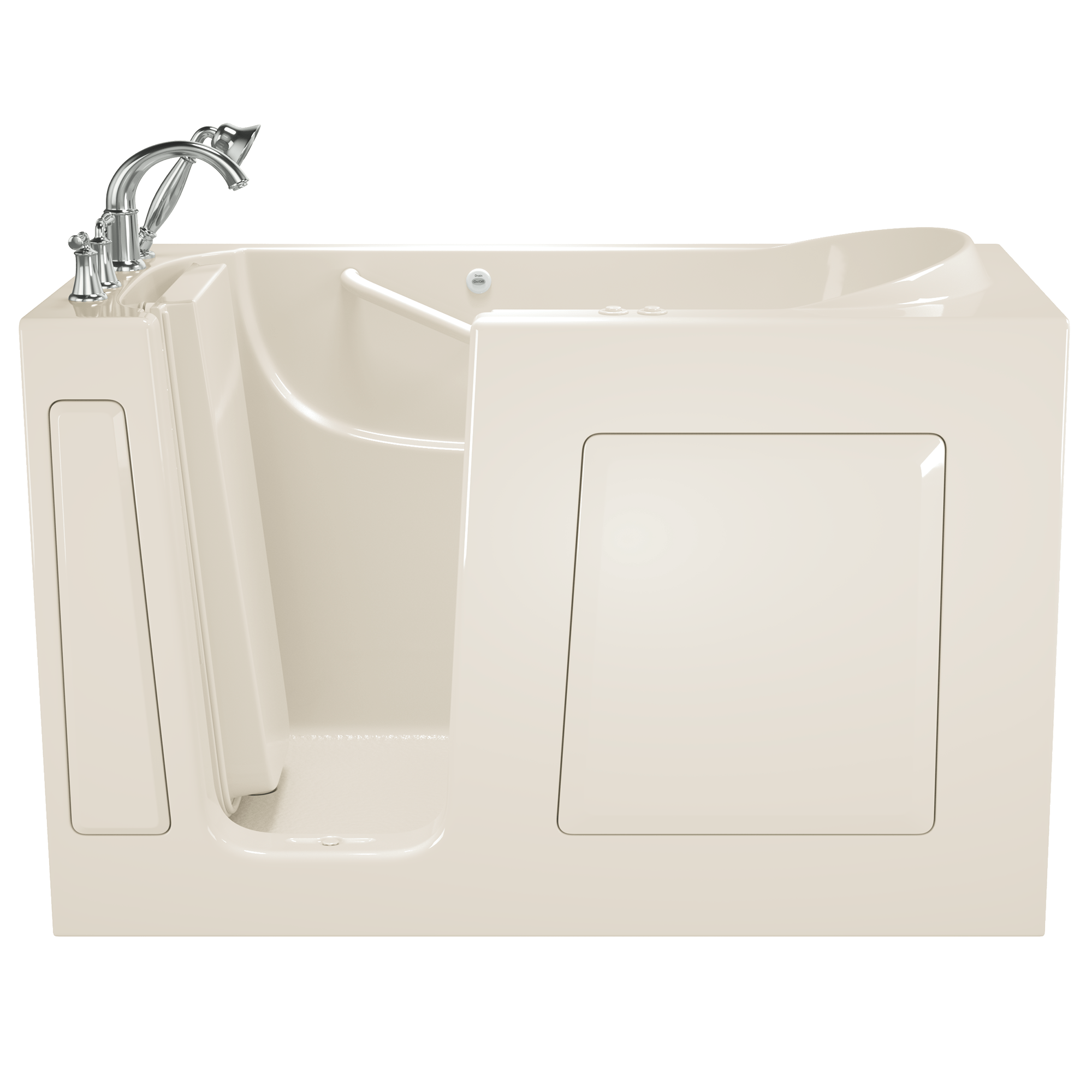 Gelcoat Value Series 30x60 Inch Walk In Bathtub with Combination Air Spa and Whirlpool Massage System   Left Hand Door and Drain WIB LINEN